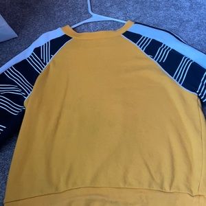 Yellow, black & white crewneck from pink